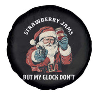 Strawberry Jams But My Gun Do Not Spare Tire Cover Funny Santa Gun Christmas - Wonder Print Shop