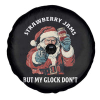 Strawberry Jams But My Gun Do Not Spare Tire Cover Funny Santa Gun Christmas - Wonder Print Shop