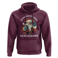 Strawberry Jams But My Gun Do Not Hoodie Funny Santa Gun Christmas - Wonder Print Shop