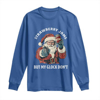 Strawberry Jams But My Gun Do Not Long Sleeve Shirt Funny Santa Gun Christmas - Wonder Print Shop