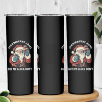 Strawberry Jams But My Gun Do Not Skinny Tumbler Funny Santa Gun Christmas - Wonder Print Shop