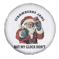 Funny Santa Gun Christmas Spare Tire Cover Strawberry Jams But My Gun Do Not - Wonder Print Shop