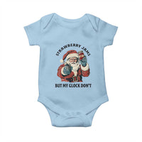 Funny Santa Gun Christmas Baby Onesie Strawberry Jams But My Gun Do Not - Wonder Print Shop