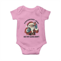Funny Santa Gun Christmas Baby Onesie Strawberry Jams But My Gun Do Not - Wonder Print Shop