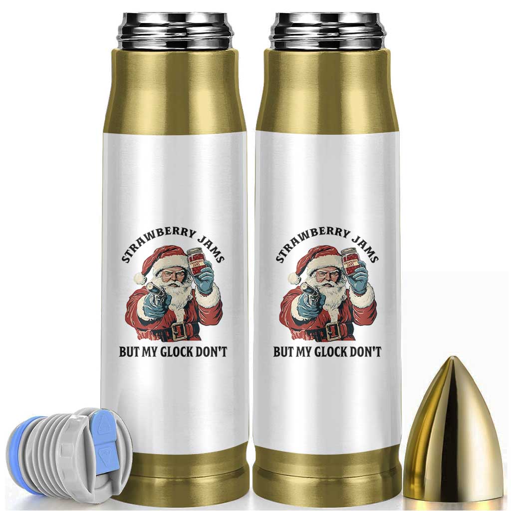 Funny Santa Gun Christmas Bullet Tumbler Strawberry Jams But My Gun Do Not - Wonder Print Shop