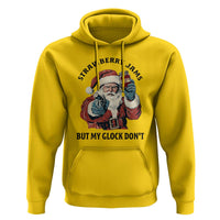 Funny Santa Gun Christmas Hoodie Strawberry Jams But My Gun Do Not - Wonder Print Shop