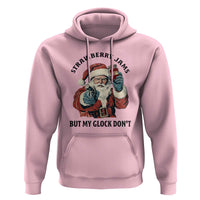 Funny Santa Gun Christmas Hoodie Strawberry Jams But My Gun Do Not - Wonder Print Shop