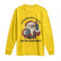 Funny Santa Gun Christmas Long Sleeve Shirt Strawberry Jams But My Gun Do Not - Wonder Print Shop