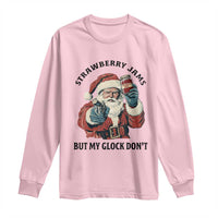 Funny Santa Gun Christmas Long Sleeve Shirt Strawberry Jams But My Gun Do Not - Wonder Print Shop