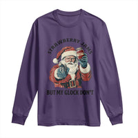 Funny Santa Gun Christmas Long Sleeve Shirt Strawberry Jams But My Gun Do Not - Wonder Print Shop