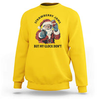 Funny Santa Gun Christmas Sweatshirt Strawberry Jams But My Gun Do Not - Wonder Print Shop