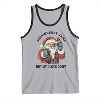 Funny Santa Gun Christmas Tank Top Strawberry Jams But My Gun Do Not - Wonder Print Shop