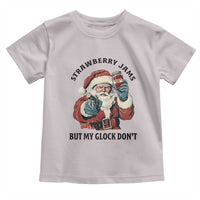 Funny Santa Gun Christmas Toddler T Shirt Strawberry Jams But My Gun Do Not - Wonder Print Shop
