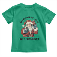 Funny Santa Gun Christmas Toddler T Shirt Strawberry Jams But My Gun Do Not - Wonder Print Shop