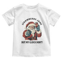 Funny Santa Gun Christmas Toddler T Shirt Strawberry Jams But My Gun Do Not - Wonder Print Shop