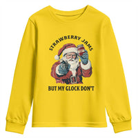 Funny Santa Gun Christmas Youth Sweatshirt Strawberry Jams But My Gun Do Not - Wonder Print Shop