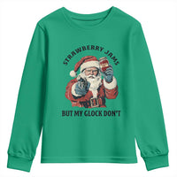 Funny Santa Gun Christmas Youth Sweatshirt Strawberry Jams But My Gun Do Not - Wonder Print Shop