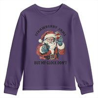 Funny Santa Gun Christmas Youth Sweatshirt Strawberry Jams But My Gun Do Not - Wonder Print Shop