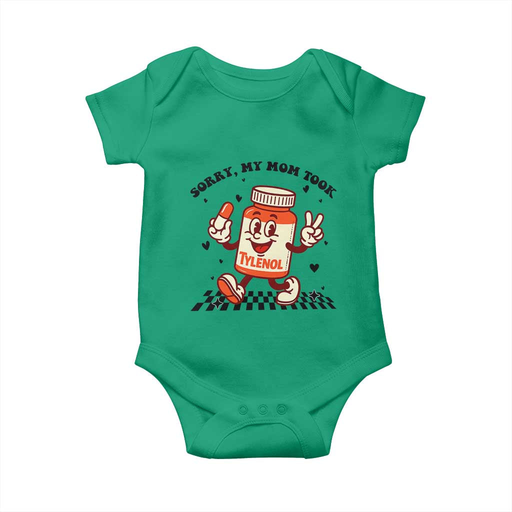 Funny Tylenol Joke Baby Onesie Please Be Patient My Mom Took Tylenol - Wonder Print Shop