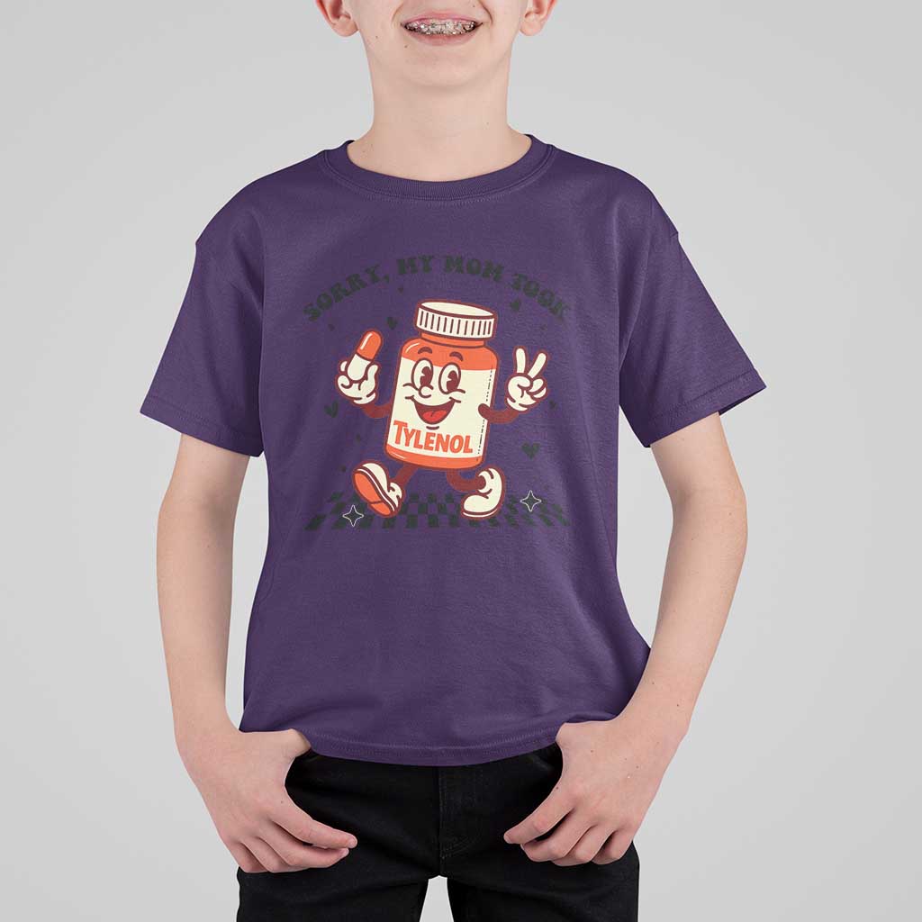 Funny Tylenol Joke T Shirt For Kid Please Be Patient My Mom Took Tylenol - Wonder Print Shop
