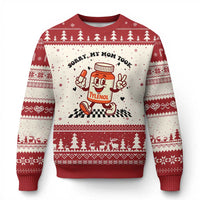 Funny Tylenol Joke Ugly Christmas Sweater Please Be Patient My Mom Took Tylenol - Wonder Print Shop