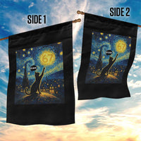 67 Cat Meme Garden Flag Funny Six Seven Cat Starry Night Van Gogh - Wonder Print Shop