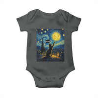 67 Cat Meme Baby Onesie Funny Six Seven Cat Starry Night Van Gogh - Wonder Print Shop