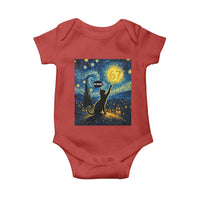 67 Cat Meme Baby Onesie Funny Six Seven Cat Starry Night Van Gogh - Wonder Print Shop