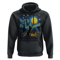 67 Cat Meme Hoodie Funny Six Seven Cat Starry Night Van Gogh - Wonder Print Shop