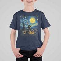 67 Cat Meme T Shirt For Kid Funny Six Seven Cat Starry Night Van Gogh - Wonder Print Shop