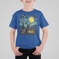 67 Cat Meme T Shirt For Kid Funny Six Seven Cat Starry Night Van Gogh - Wonder Print Shop