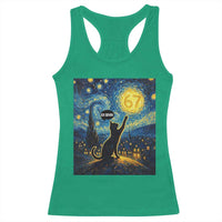 67 Cat Meme Racerback Tank Top Funny Six Seven Cat Starry Night Van Gogh - Wonder Print Shop