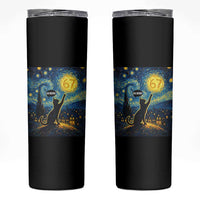 67 Cat Meme Skinny Tumbler Funny Six Seven Cat Starry Night Van Gogh - Wonder Print Shop
