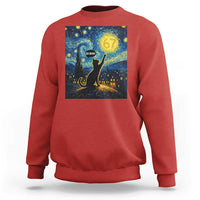 67 Cat Meme Sweatshirt Funny Six Seven Cat Starry Night Van Gogh - Wonder Print Shop