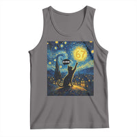 67 Cat Meme Tank Top Funny Six Seven Cat Starry Night Van Gogh - Wonder Print Shop