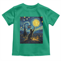 67 Cat Meme Toddler T Shirt Funny Six Seven Cat Starry Night Van Gogh - Wonder Print Shop
