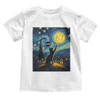 67 Cat Meme Toddler T Shirt Funny Six Seven Cat Starry Night Van Gogh - Wonder Print Shop