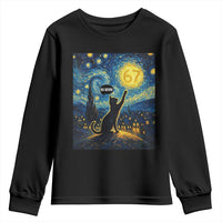 67 Cat Meme Youth Sweatshirt Funny Six Seven Cat Starry Night Van Gogh - Wonder Print Shop