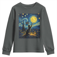 67 Cat Meme Youth Sweatshirt Funny Six Seven Cat Starry Night Van Gogh - Wonder Print Shop