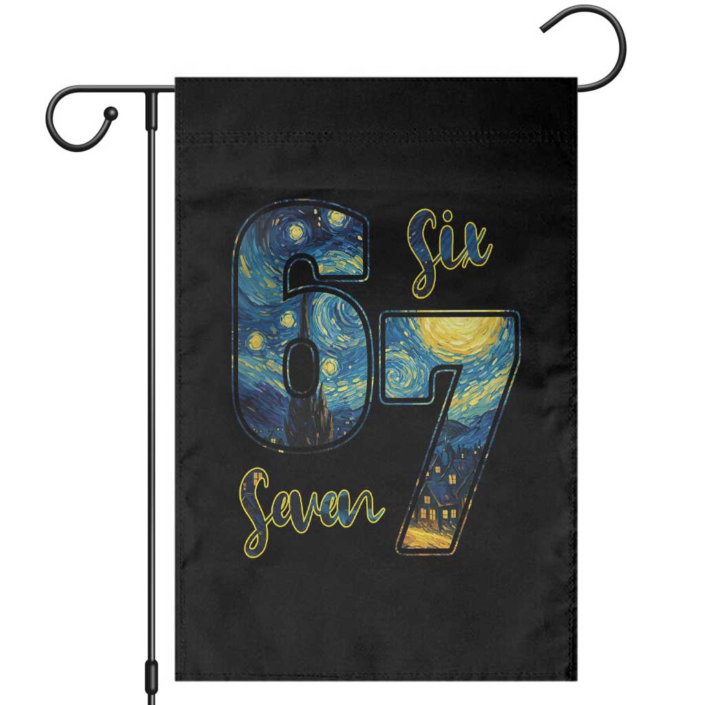 67 Six Seven Meme Garden Flag Starry Night Van Gogh - Wonder Print Shop