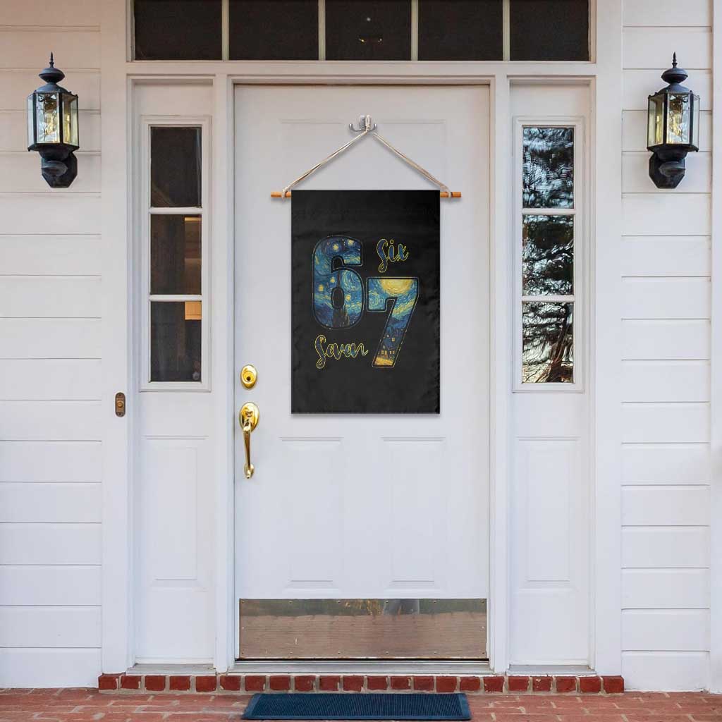67 Six Seven Meme Garden Flag Starry Night Van Gogh - Wonder Print Shop