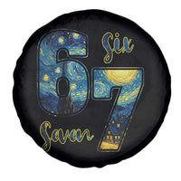 67 Six Seven Meme Spare Tire Cover Starry Night Van Gogh - Wonder Print Shop