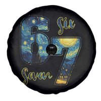 67 Six Seven Meme Spare Tire Cover Starry Night Van Gogh - Wonder Print Shop