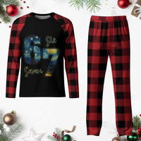 67 Six Seven Meme Plaid Pajama Set Starry Night Van Gogh - Wonder Print Shop