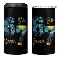 67 Six Seven Meme 4 in 1 Can Cooler Tumbler Starry Night Van Gogh - Wonder Print Shop