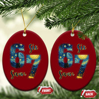 67 Six Seven Meme Ceramic Ornament Starry Night Van Gogh - Wonder Print Shop
