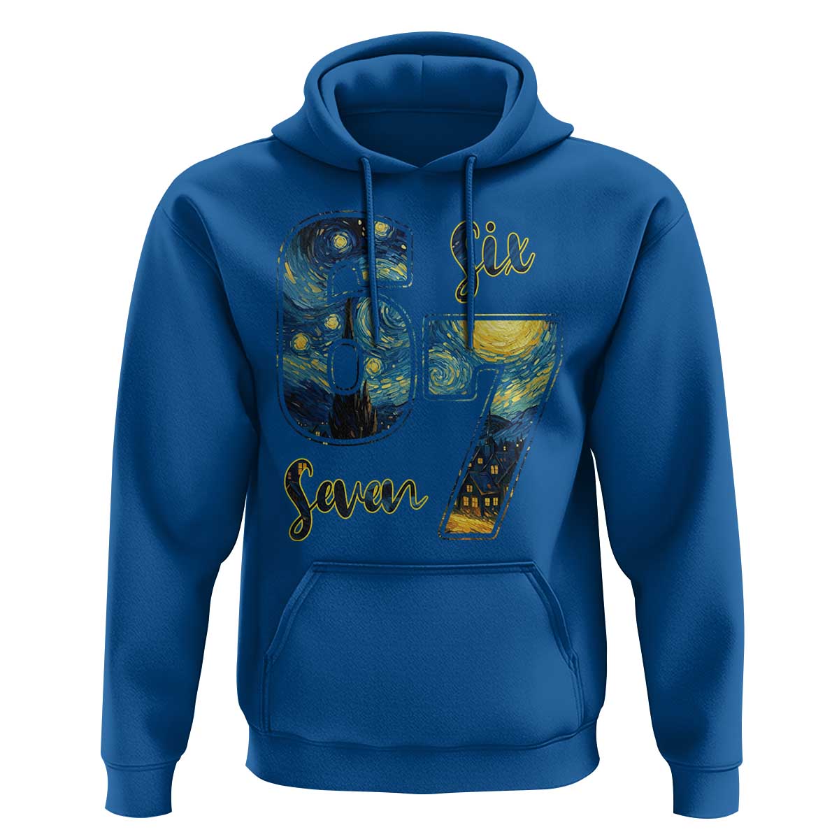 67 Six Seven Meme Hoodie Starry Night Van Gogh - Wonder Print Shop