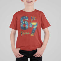 67 Six Seven Meme T Shirt For Kid Starry Night Van Gogh - Wonder Print Shop