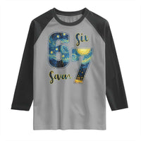 67 Six Seven Meme Raglan Shirt Starry Night Van Gogh - Wonder Print Shop
