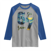 67 Six Seven Meme Raglan Shirt Starry Night Van Gogh - Wonder Print Shop